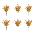 thumbnail image 2 of LShunze 6 Bundles Artificial Fall Flowers Bulk Outdoor UV Resistant Fake Plants for Outside Greenery Shrubs for Planters Window Box Garden Porch Thanksgiving Centerpiece Decorations Orange, 2 of 8