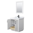 thumbnail image 3 of Wyndham Collection Miranda 30" Wood Single Bathroom Vanity in White/Black Trim, 3 of 6