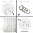 thumbnail image 3 of Elegant Spring Floral Shower Curtain Set - Extra Long 72" x 96" Washable Bathtub Curtain with 12 Hooks, Pastoral Summer Botanical Waterproof Fabric Stall Shower Curtains for Bathroom/Bathtub Décor, 3 of 6