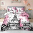 thumbnail image 1 of Paris Bedding Set King Size Eiffel Tower Comforter Set Romantic Couple French, 1 of 9
