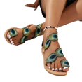 thumbnail image 5 of Willtoo Women's Sandals And Slides Faux Peacock Flatform Sandals Comfortable Flip Flops, 5 of 5