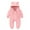 Pink, variant on Aofany Newborn Baby Bear Romper, Toddler Girls Boys Fleece Warm Hooded Romper Jumpsuit, Baby Winter Clothes for 0-6 Months, Children's Outfits
