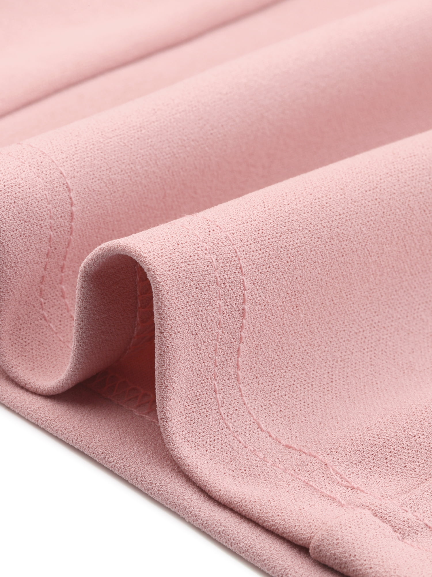 DARING DIVA Pleated Cap Sleeve V Neck Shift Office Work Dresses L Pink