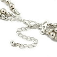 thumbnail image 4 of CCB Multi Layer Geometric Metal Round Bead Necklaces Platinum 17.99 inch(45.7cm), 4 of 4