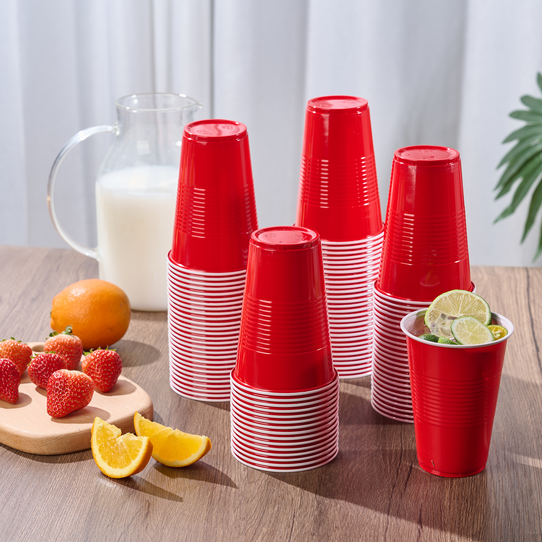 Jolly Chef 16 Oz Red Plastic Party Cups, 150 Count photo 3