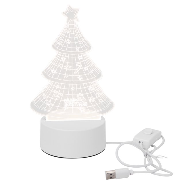 Lámpara de noche LED de mesa de luz nocturna 3D, decoraciones de dormitorio para niños para regalos de Navidad