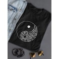 thumbnail image 3 of Ying And Yang Peace T-Shirt Women -Smartprints Designs, Female 3X-Large, 3 of 4
