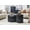 Black, variant on 2-Piece Nesting Coffee Table Set, Modern Round Center Table with Hidden Storage, Wooden Drum Fluted Accent Tables for Living Room, Black