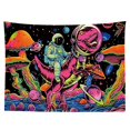 thumbnail image 1 of Tapiz de pared de microtela con astronautas y dinosaurios, 150 x 130 cm, 1 of 3