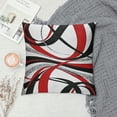 thumbnail image 2 of Nawypu Abstract Circles Pillow Covers Red Black White Geometric Modern Pattern Pillow Cases for Kids Teens Adults Simple Cool Style Soft Cushion Covers for Office Couch Chairs, 2 of 5