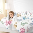 thumbnail image 3 of Feelyou Watercolor Kawaii Dino Egg Twin Comforter Sets for Kids Girls Boys, Wildlife Bedding Set, Polkadot Reversible, 2-Piece, 3 of 6