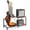 Black & Brown, variant on Olakee 3-Piece Floor Guitar Stand with Amp Support, Adjustable for Multiple Electric Guitars and Accessories, Wood & Metal, Black & Brown