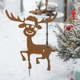 thumbnail image 6 of EHJRE Garden Stake Reindeer Metal Silhouette,Standing,Statue,Decorative Christmas Decoration Yard Sign for Pathway Outdoor Outside Santa hat, 6 of 8