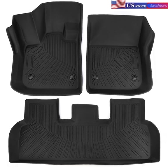 3Pcs/Set Car Floor Mats for Fisker Ocean 2023-2024 All-Weather Automotive Floor Mats Waterproof Heavy Duty Car Mats Flexible Floor Liners