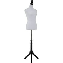 FDW 59-67 inch Adjustable Female Mannequin, Wooden Base, Perfect for Display(White)
