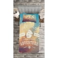 thumbnail image 3 of Ambesonne Adventure Quilted Bedspread Set 2 Pcs, Lets Go on Clear Sky, Twin Size, Sky Blue Cream, 3 of 3