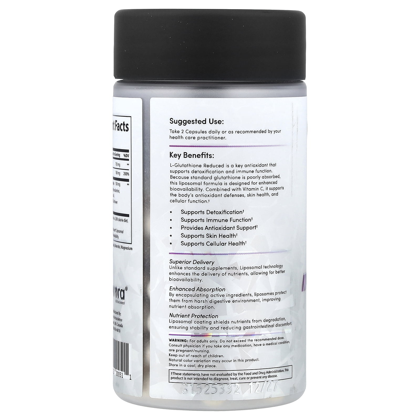 Aurora Nutrascience Glutathione, 60 Capsules