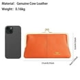 thumbnail image 5 of Royal Bagger RFID Kiss Lock Wallet, Solid Color Multi-card Slots Card Holder, Genuine Cow Leather Clutch Purses for Women 3468, 5 of 10
