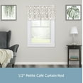 thumbnail image 3 of Kenney River 28-48" Petite Café Adjustable Curtain Rod, 1/2" Dia., Burnished Brass, 3 of 5