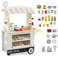 thumbnail image 1 of Costway Kids Snacks & Sweets Food Cart Kids Toy Cart Play Set with 30 PCS Accessories Gray, 1 of 8