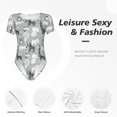 thumbnail image 6 of Easygdp African Animals Women's One-Piece Swimsuit Slim Fit Crew Neck Bodysuit Athletic Swimwear with Concealed Buckle - X-Large, 6 of 9