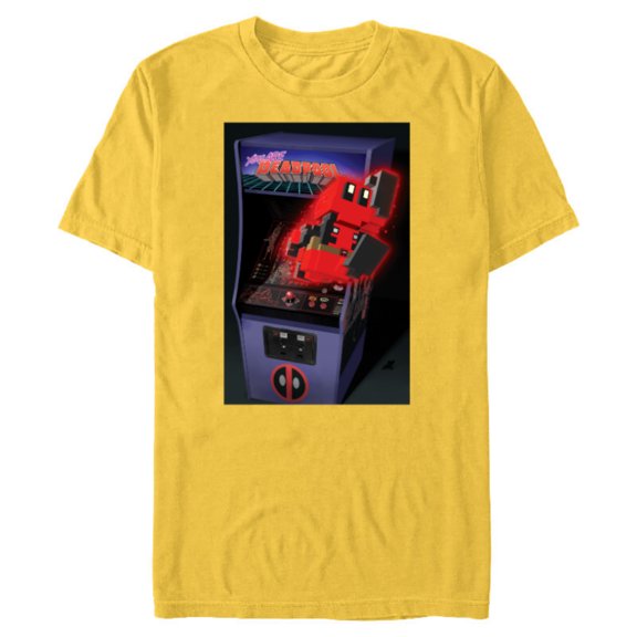 Marvel Deadpool You Are Deadpool 8-bit Video Arcade Game Art - Short Sleeve Blended T-Shirt for Adults - Customized-Yellow