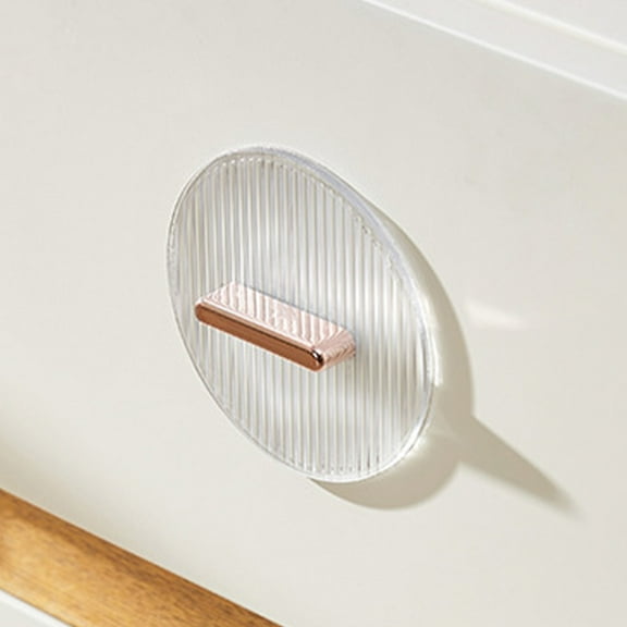 ULTNICE 4Pcs Adhesive Drawer Handle Transparent Plastic for Kitchen Renovation Simple Design