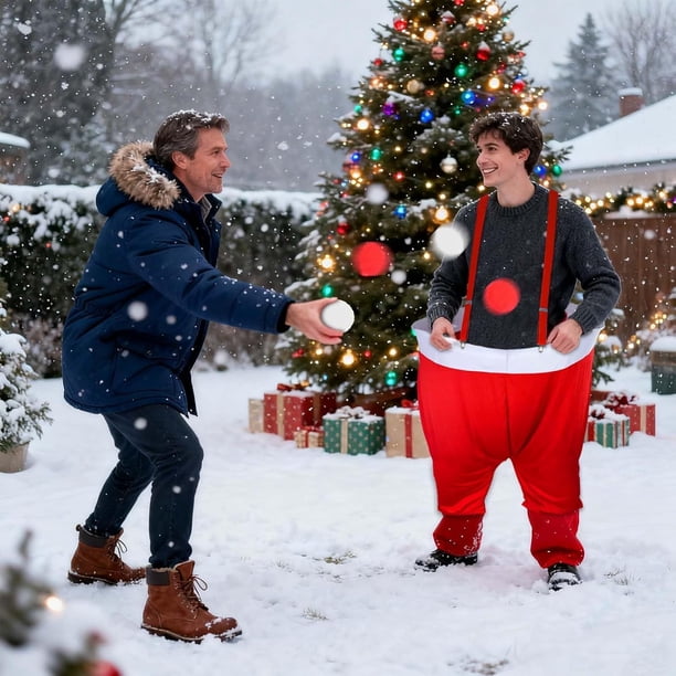 Pantalones de juego para fiestas, decoración del hogar, pantalones de juego para fiestas de Papá Noel, fiestas navideñas, juegos interactivos multijugador familiares, decoración de salas, hogar y coci