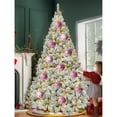 thumbnail image 4 of Deeceymbur 9 Pcs Sweet Pink Glitter Christmas Balls Sparkle Festive Tree Hanging Accents, 4 of 6