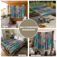 thumbnail image 6 of Forest Oil Painting Large Tapestry for Bedroom Wall Hanging Tapestry, Modern Geometric Abstract Art Ceiling Backdrop Tapestries Poster Blanket Wall Decor for Teens Room Living Room Dorm 85" x 90", 6 of 8