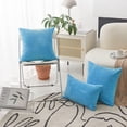 thumbnail image 2 of Euro Pillows 26x26 Set of 2 Super Soft Teal Decorative Pillows Large Euro Sham Velvet Pillow Cover for Bench, 26x26 inch, Teal, 2 of 13