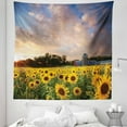 thumbnail image 1 of Minnesota Tapestry, Field of Yellow Sunflowers in a Minnesota Farmland Below a Dramatic Sunset Sky, Fabric Wall Hanging Decor for Bedroom Living Room Dorm, 5 Sizes, Multicolor, by Ambesonne, 1 of 1