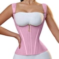 thumbnail image 1 of LILELIS Latex Waist Trainer With 15 Bones For Posture Correction Zippered Shapewear Top For Women, 1 of 7