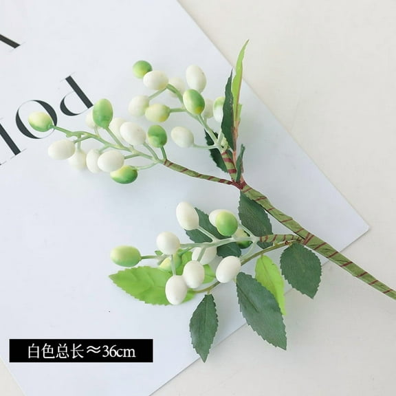 Artificial Berry Olive Branch - Faux Eucalyptus Stems for Vase, Real Touch Greenery for Home Decor, Wedding, Centerpiece, Farmhouse Wall Arrangement(A)