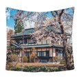 thumbnail image 1 of Tapiz Sakura Architectural Landscape 150x130 cm en microtela, 1 of 2