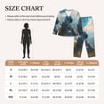thumbnail image 4 of Pajama Sets for Women 2 Pcs, Astronaut Contemplating Planet Button Down Long Sleeve Sleepwear Lounge PJ Sets, 4 of 6
