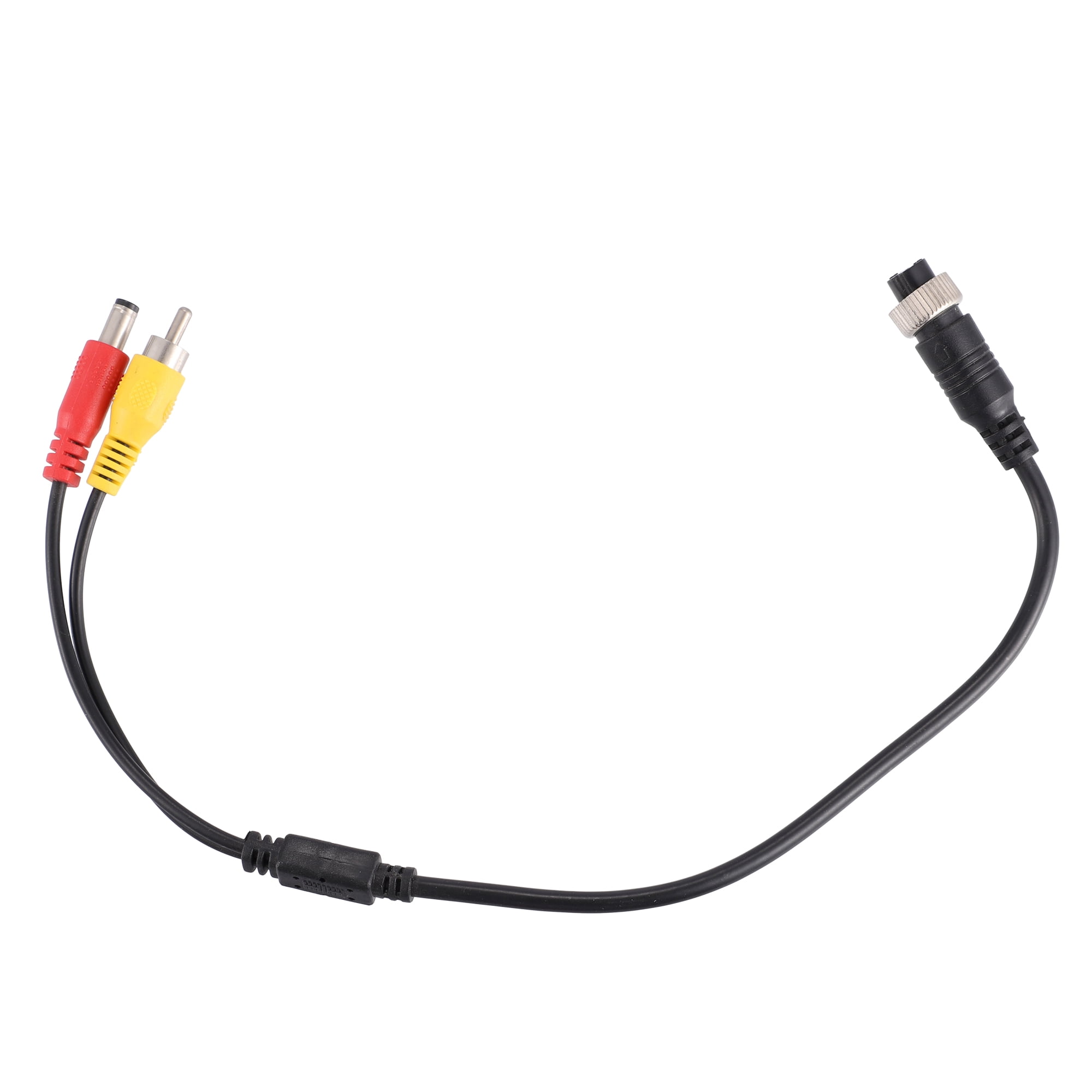 Unique Bargains 4 Pin to RCA Adapter M12 4-Pin Female to RCA AV DC Male Connector