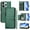 Green, variant on For iPhone 16 Pro Max 6.9-inch Wallet Case for Women Men Multi-Card Slots Zipper Wallet Leather Phone Case,Black,For iPhone 16 Pro Max