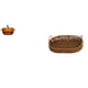 thumbnail image 1 of Plato de dulces de vidrio con forma de calabaza con tapa y frutero ovalado de mimbre tejido, tarro de , cesta de ratán naranja, organizador de, 1 of 8