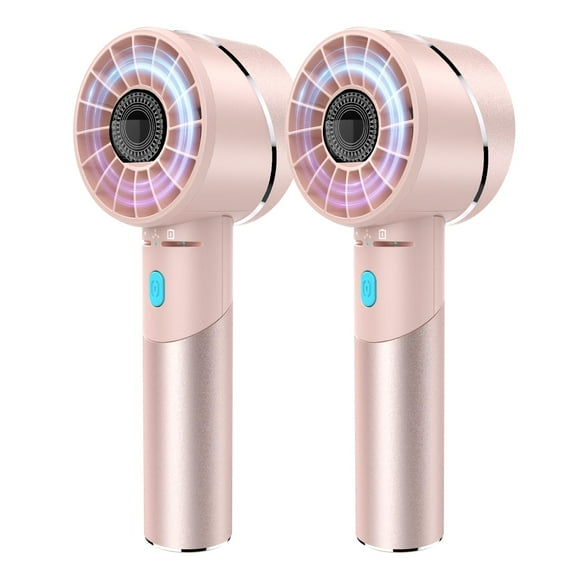 Ventilador de mano Lepwings Mini portátil recargable por USB rosa