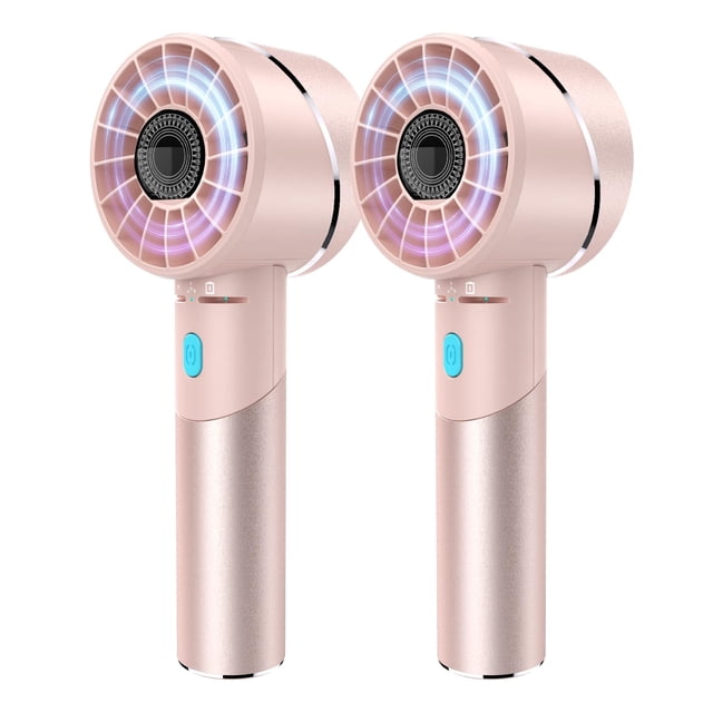 Ventilador de mano Lepwings Mini portátil recargable por USB rosa
