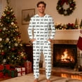 thumbnail image 5 of CLOISE Men's Pajamas 2 Piece Set Valentines Pjs Sets Pockets Long Sleeve Tops and Pant Heart Lounge Set Sleepwear White, 5 of 8
