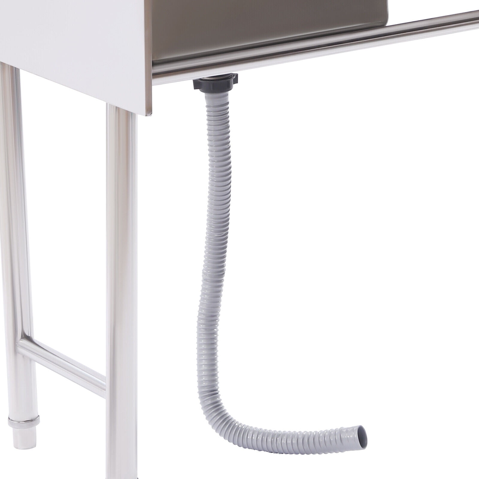 Miumaeov Free Standing Single Bowl Commercial Utility Sink 1 Compartment Stainless Steel Kitchen Sink Prep Table with Faucet for Garage Restaurant Kitchen Laundry