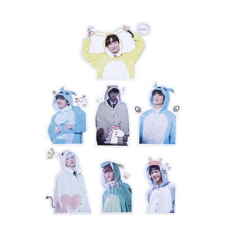 Fancyleo BTS Stickers Bangtan Boys Support Cute Carton Photo Stickers for Suitcase Laptop Decoration Cellphone (Best Way To Remove Stickers From Laptop)
