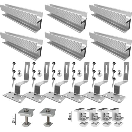 

Goodhd Pv Solar Module Bracket Mounting Rail Mounting Rail Brick Roof Rack Set