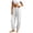 White, variant on Khunlpohl Cotton Linen Pants for Womens Elastic Waist Drawstring Joggers Pant with Pockets Lightweight Casual Loose Trousers