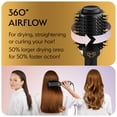 thumbnail image 5 of Cepillo secador de pelo profesional, secador y voluminizador de oro negro, cepillo de aire caliente para mujeres, forma ovalada de 75 mm (oro negro), 5 of 5