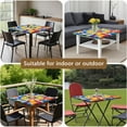 thumbnail image 5 of Colorful Rainbow Tie Dye Spiral Pattern Square Fitted Tablecloth with Elastic Edge,Square Table Cover,Washable Elastic Table Cover for Home Kitchen Party Decor 36"x36", 5 of 6