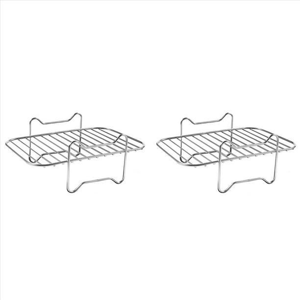 2X Estante de Freidora de Aire para Freidoras de Aire de Doble Cesta, Estante Deshidratador para Accesorios de Freidora de Aire Ninja Foodi DZ201 DZ401