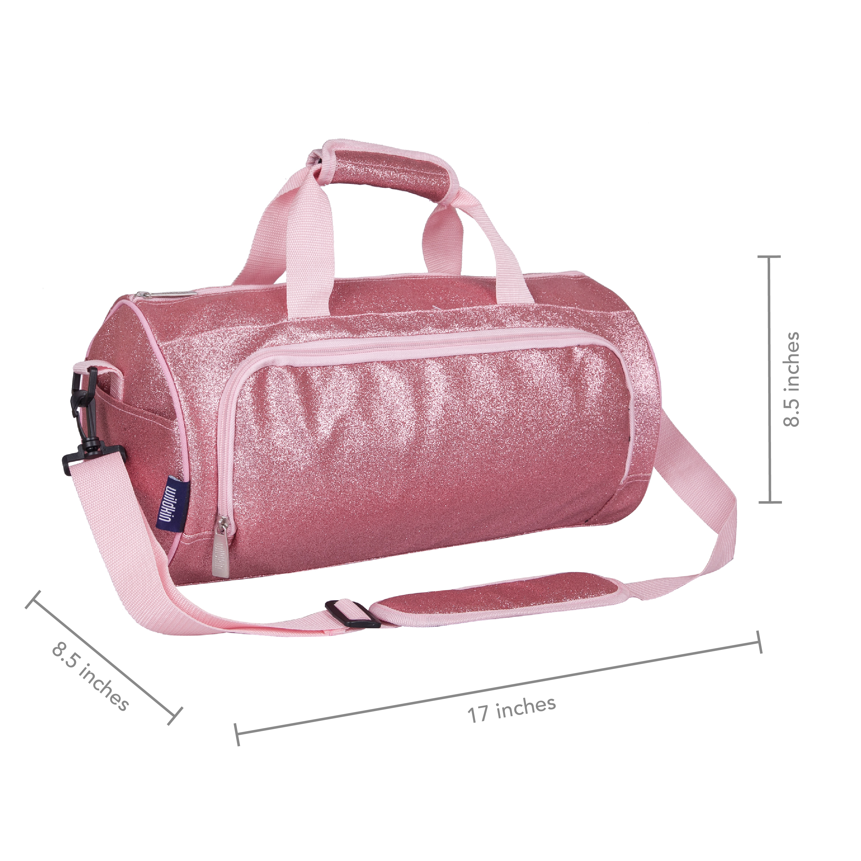 pink glitter luggage